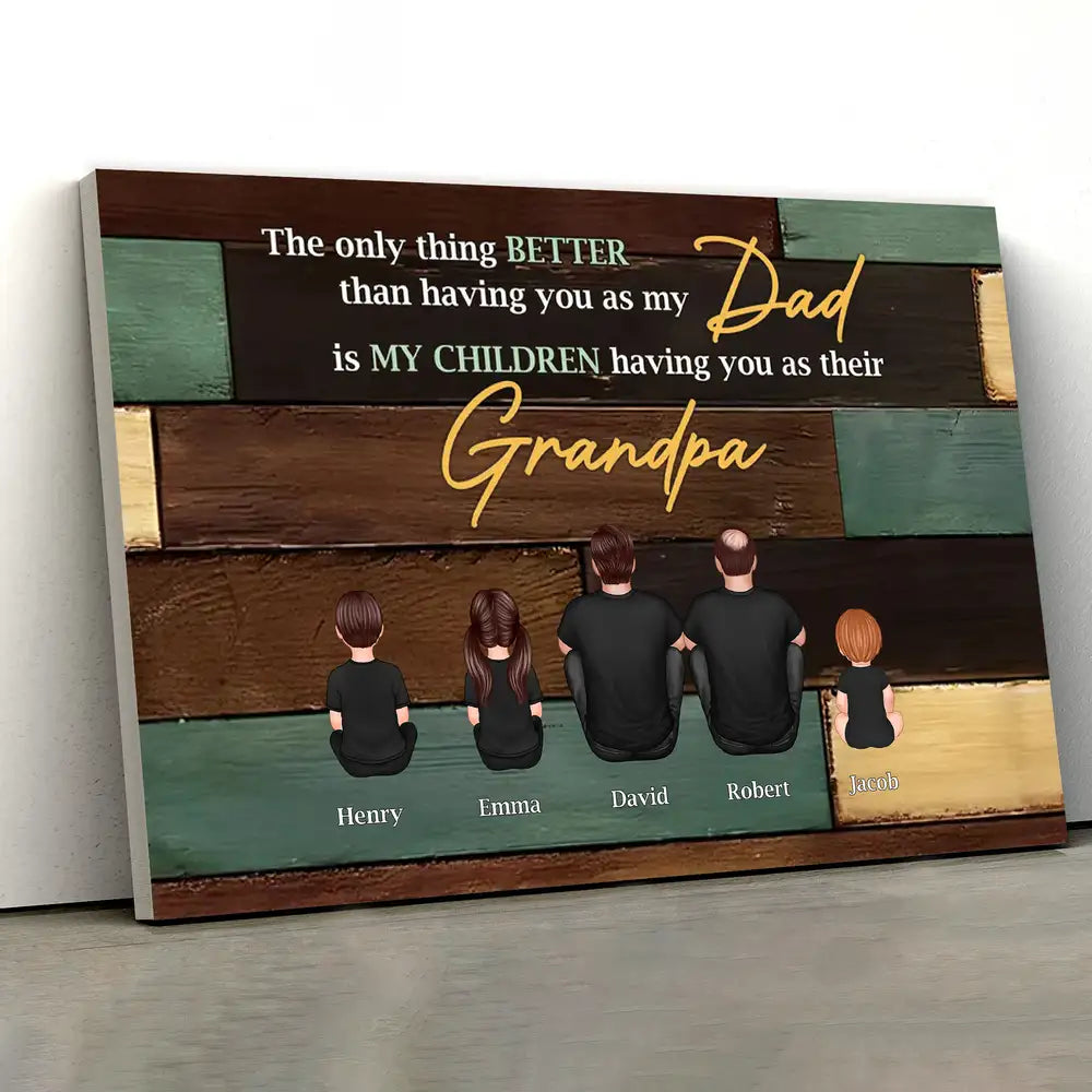 Dad, You’re Our Hero – A Custom Poster to Celebrate Your Role as Both Dad and Grandpa