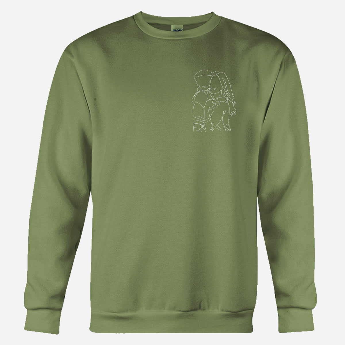Custom Line Art - Personalized Mother Embroidered Sweater