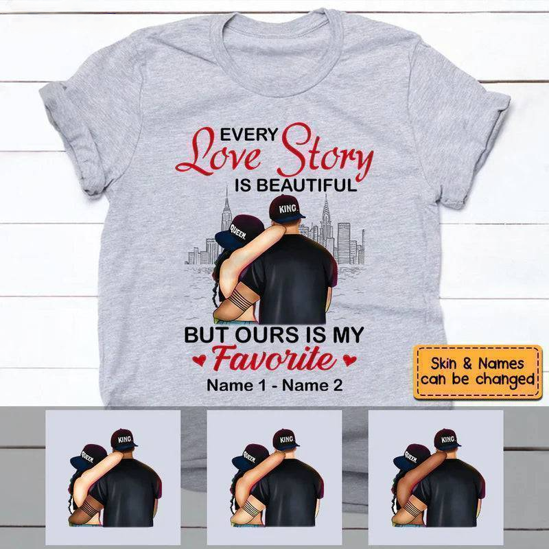 ‘Our Love Tale’ Custom Apparel - Choose T-Shirt, Sweatshirt, or Hoodie - Personalized with Your Unique Story