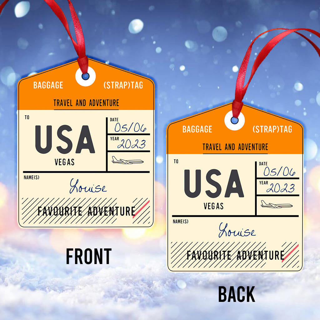 Favorite Adventure - Personalized Travelling Ornament