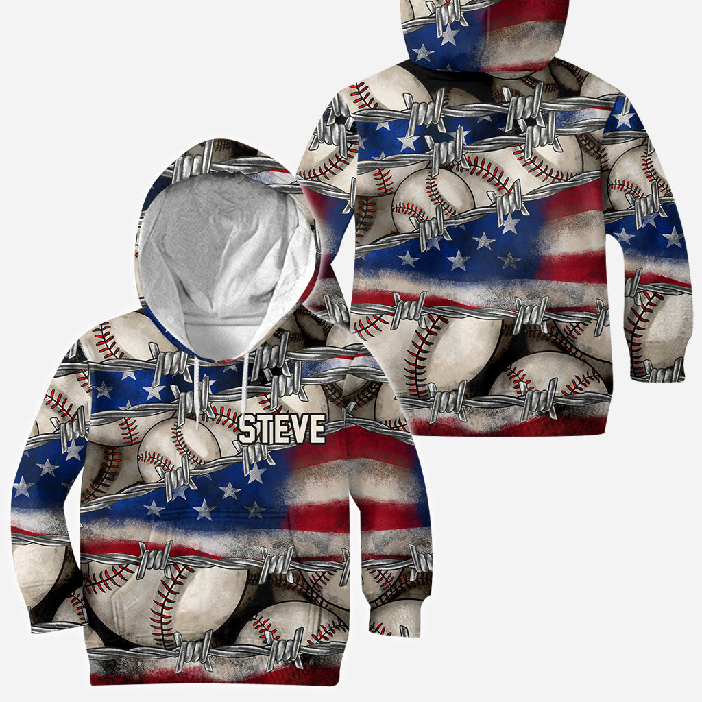 All-American Proud - Personalized Baseball All Over Shirt