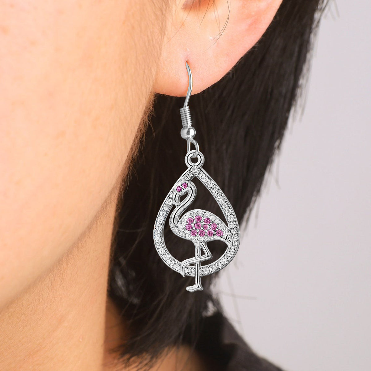 Just A Girl Who Loves Flamingos - Personalized Flamingo Earrings