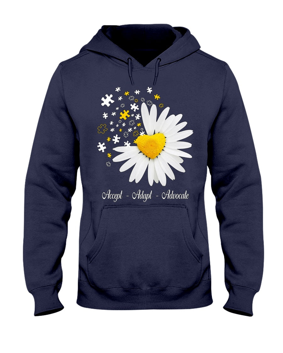 Autism Accept Adapt Advocate - Autism Awareness T-shirt and Hoodie 0921