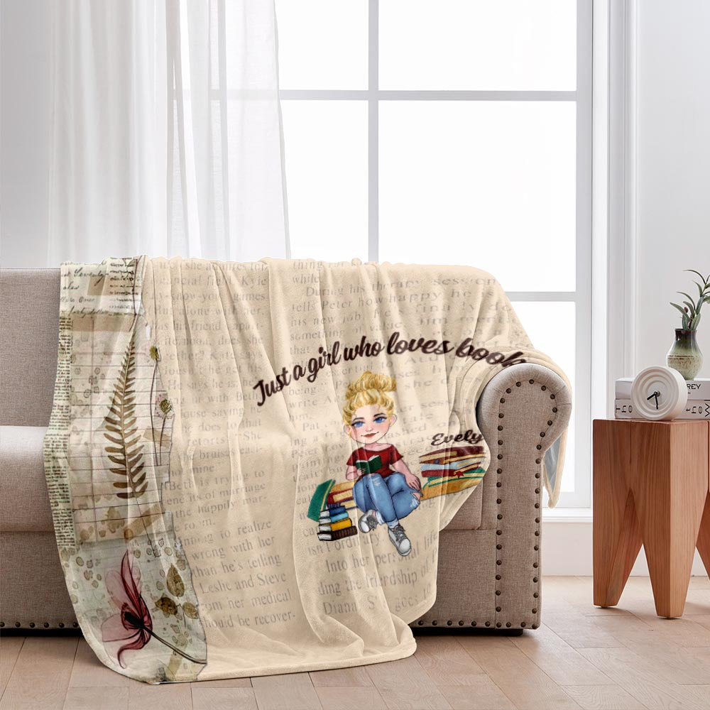 This Is My Reading Blanket - Book gift for mom, daughter, girlfriend, wife - Personalized Blanket