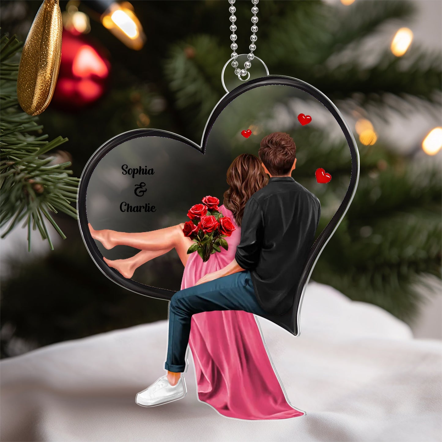 Personalized "My Favorite Place In All The World" Ornament – Perfect Valentine's Day Gift for Couples