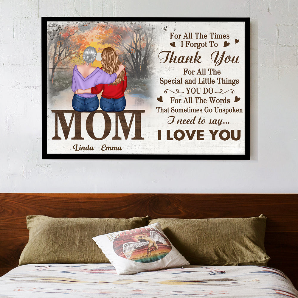 Grateful Love – Custom Poster Featuring a Heartwarming Moment with Mother and Daughter – Ideal Gift for Mother’s Day or Family Celebrations