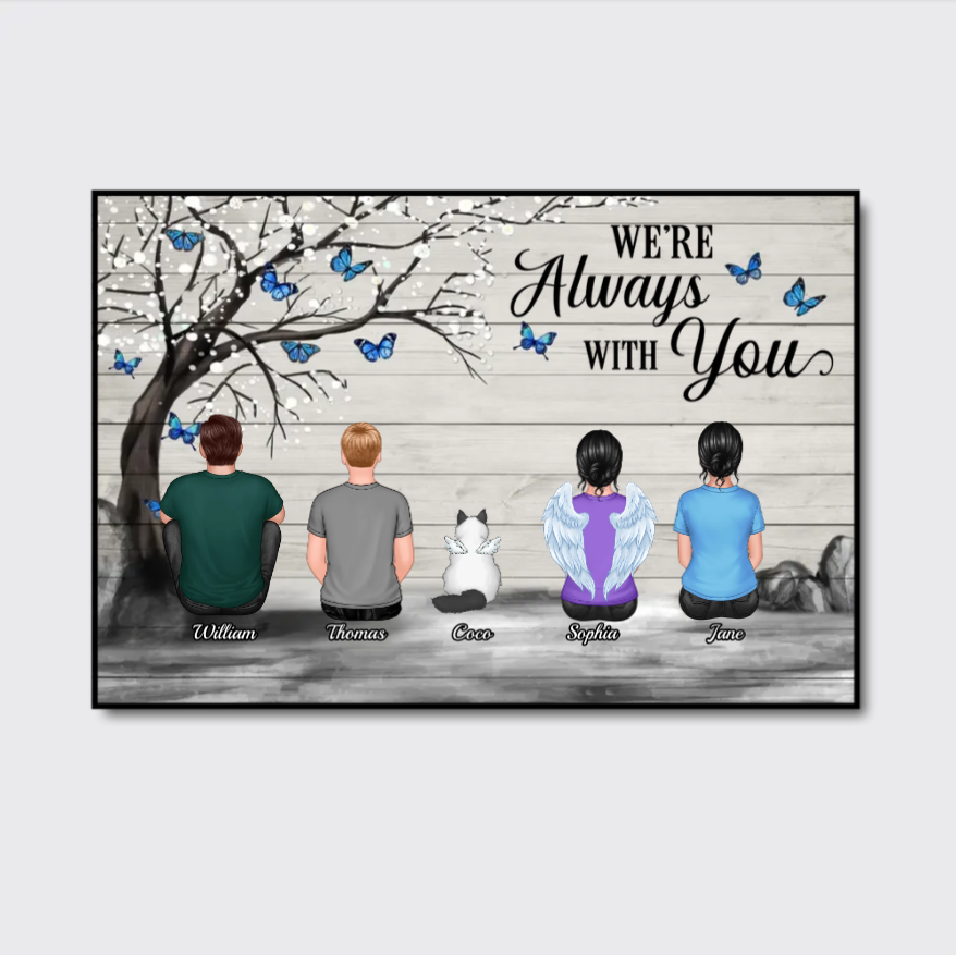 I Am Always With You - Personalized Custom Name LED Night Light or Acrylic or Wooden Plaque - Memorial Gift