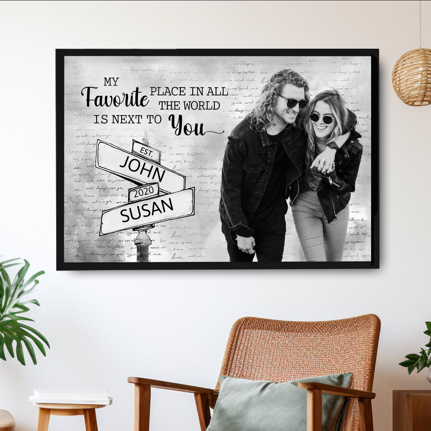 Personalized Couple Poster - "Together They Built a Life They Loved" - Custom Gift for Lovers and Couples