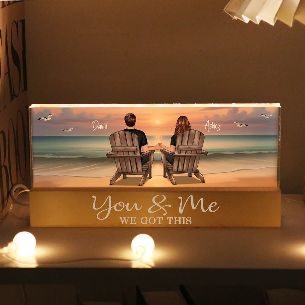 Seaside Memories - Personalized LED Plaque, Poster, Canvas, Car Hanger, Pillow, Wallet Card - Unique Gift for Couple, Husband, Wife, Dad, Mom