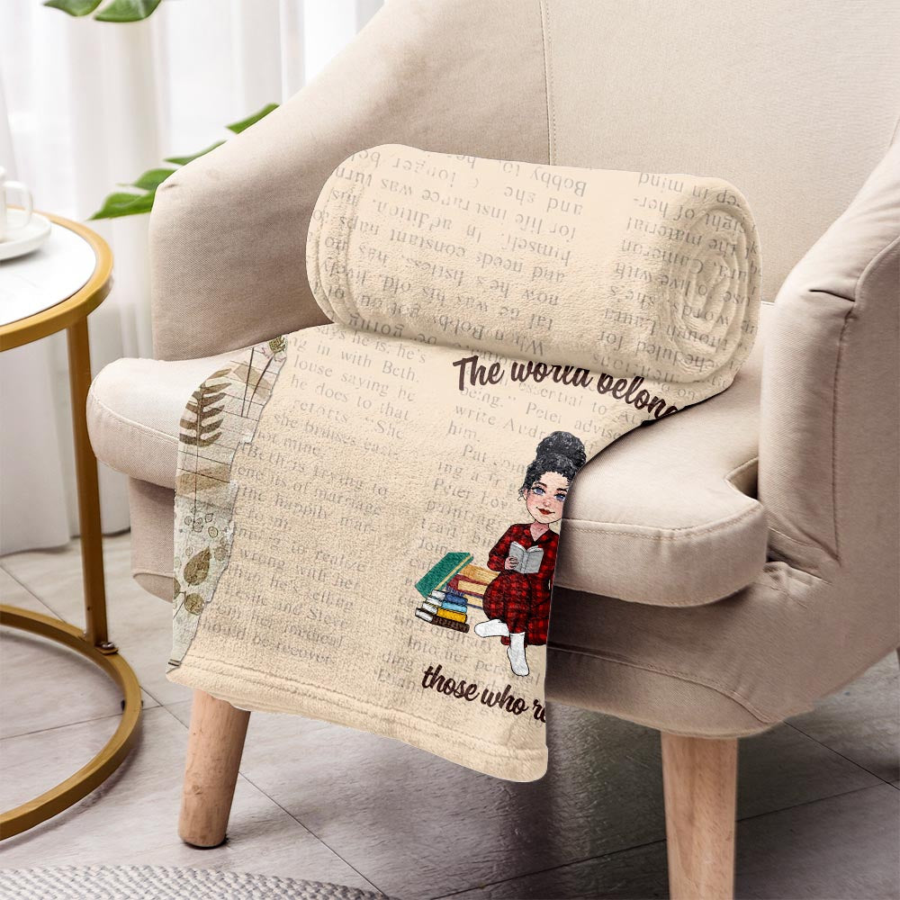 This Is My Reading Blanket - Book gift for mom, daughter, girlfriend, wife - Personalized Blanket