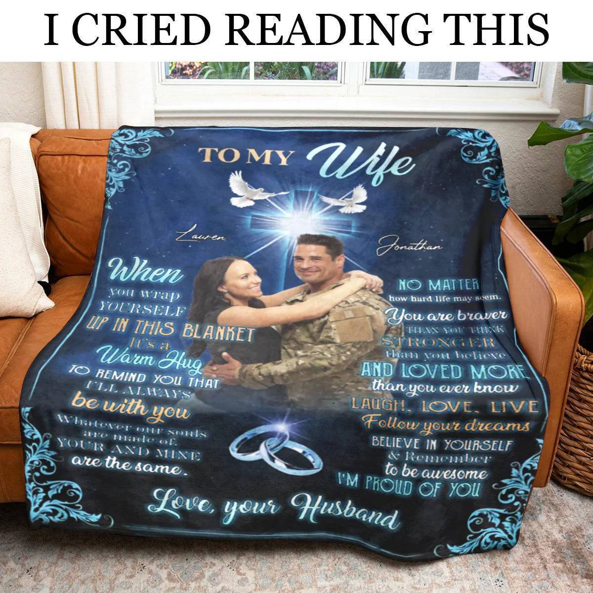 Personazlied Custom Gift For Wife - It's A Warm Hug - Fleece/Sherpa Blanket