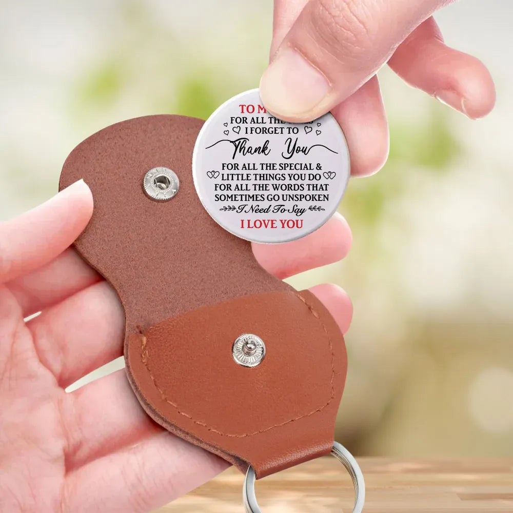 Personalized Pocket Hug for Mom, Thank You I Love You Quote, Everyday Keepsake Gift With Custom Touch