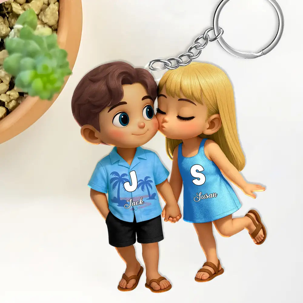 Cute Couple Holding Hands Acrylic Car Hanger, Sweet Love Gift for Her or Him, Personalized Romantic Decor