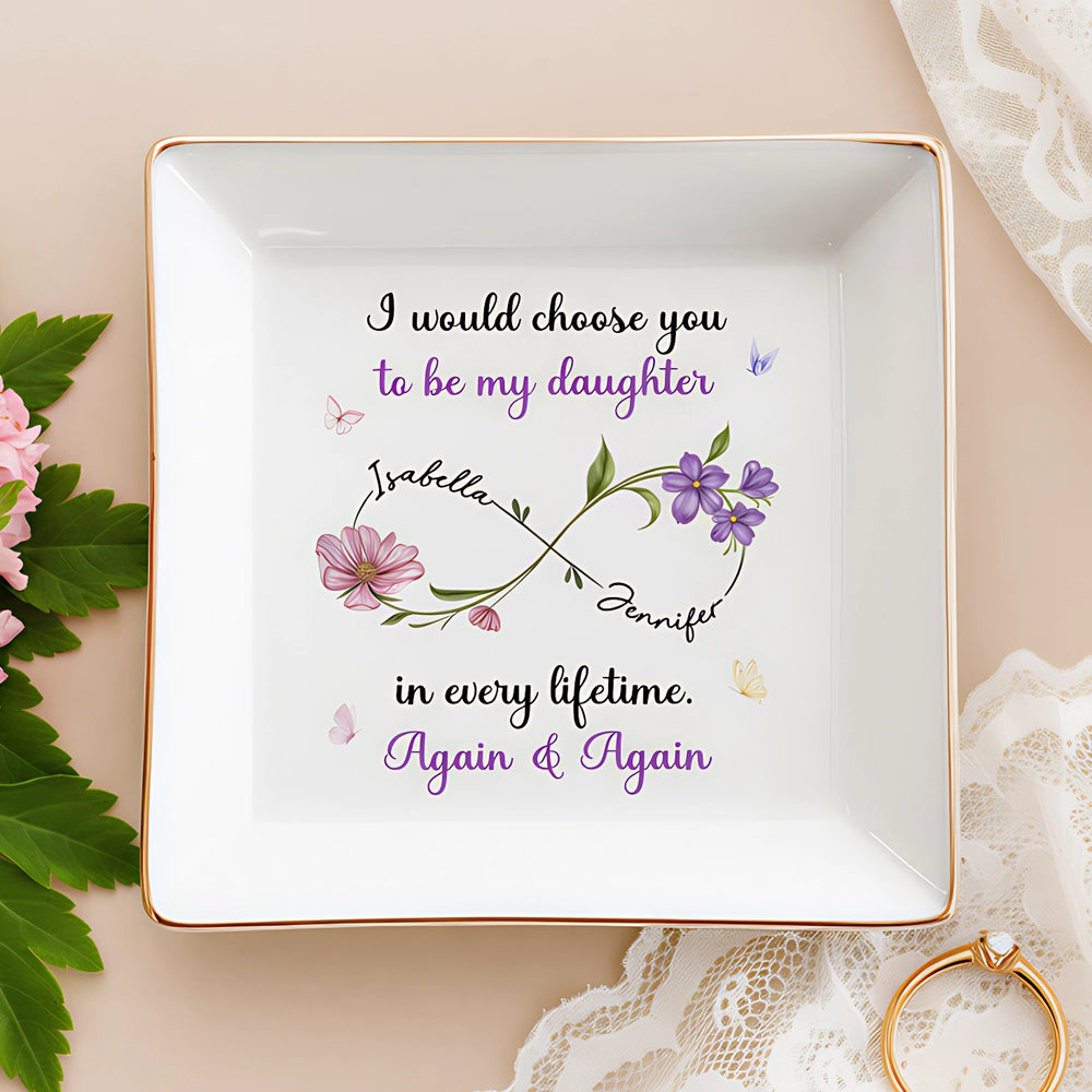 Floral Infinity Jewelry Dish - Gift for Daughter