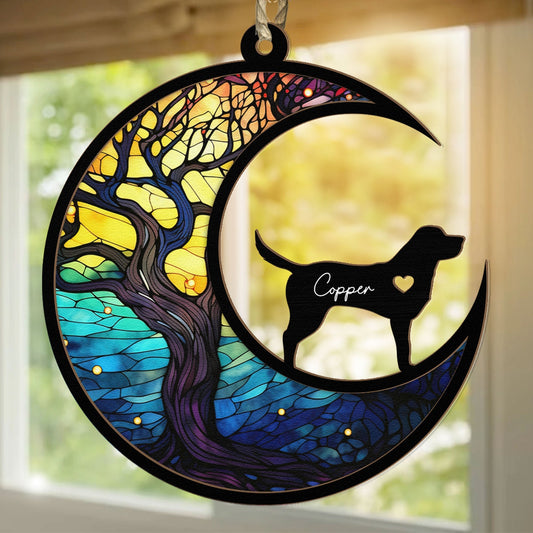 Custom Pet Ornament – Layered Wood & Acrylic Tribute for Dog Lovers