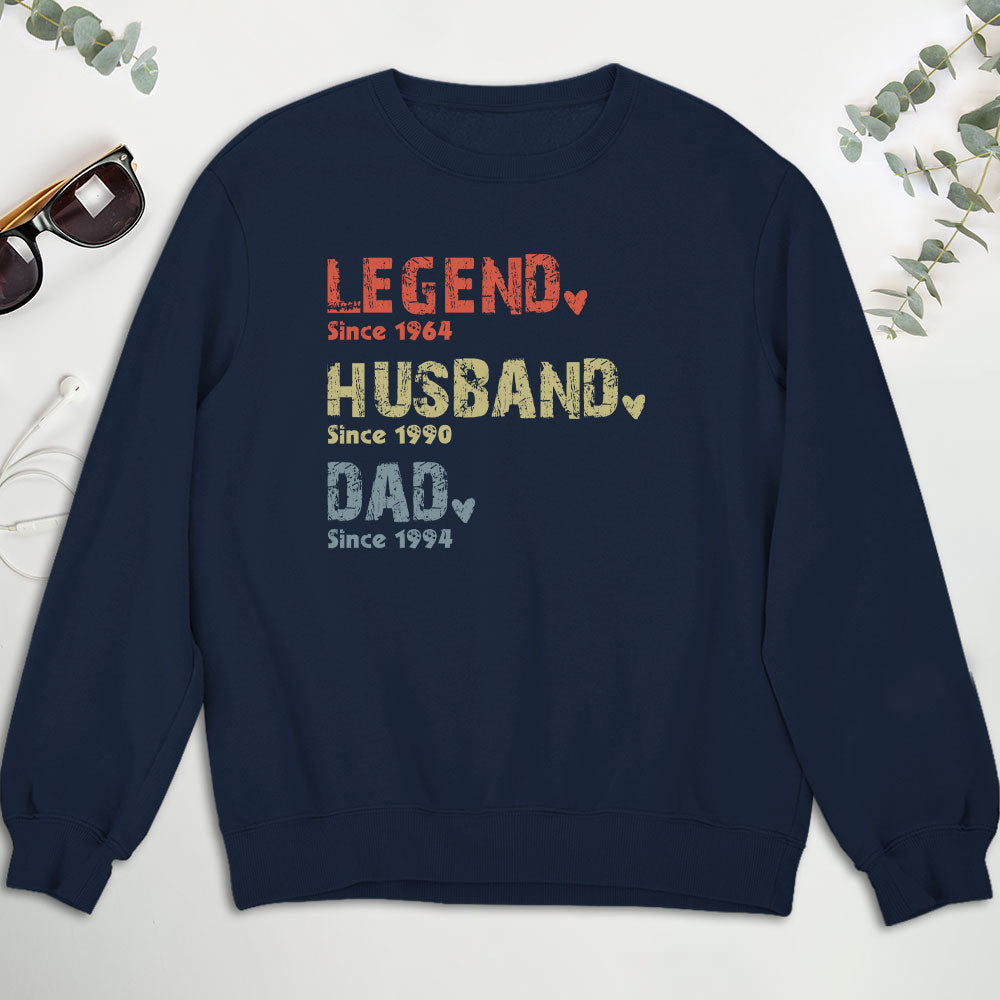 Legend Husband Dad Papa Classic Tee, Personalized Family Quote Shirt, Meaningful Unique Gift for Dad or Grandpa