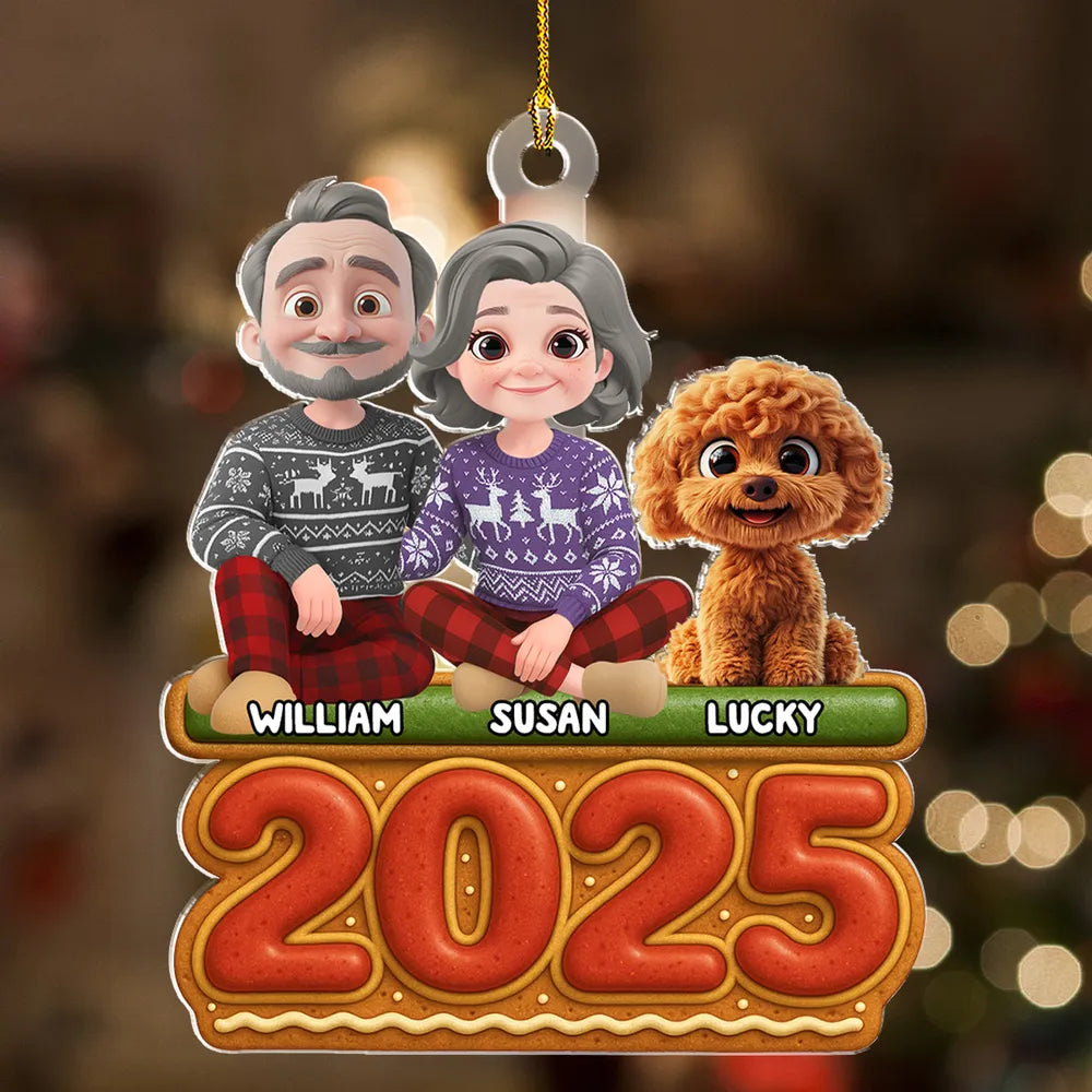 "2025 Family Christmas" Acrylic Ornament – Personalized Holiday Gift for Families