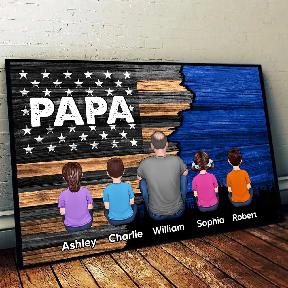 To Dad with Love – Custom Poster with Kids’ Names – Thoughtful Father’s Day Gift from the Family