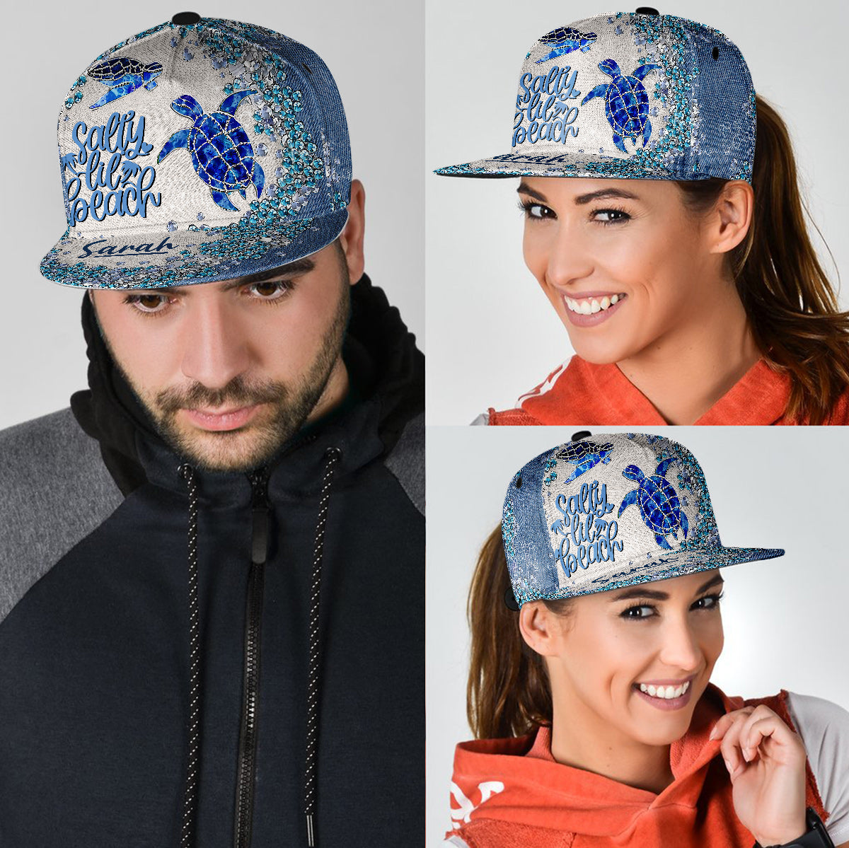 Turtle Bling - Personalized Turtle Snapback