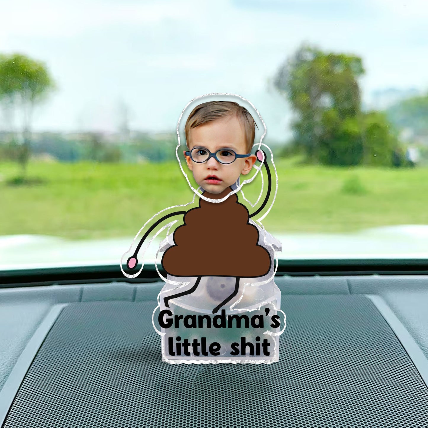 Grandma Little Sh*t - Gift for grandma - Personalized Custom Shaking Head