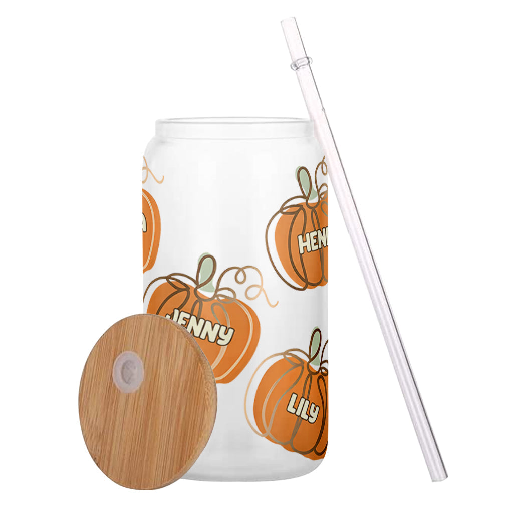 Grandma's Little Pumpkins - Personalized Grandma Can Glass