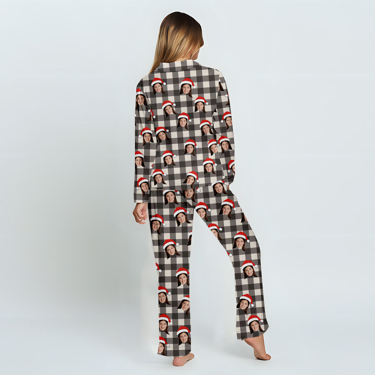 Santa's Favorite Ho - Personalized Couple Button Down Pajamas