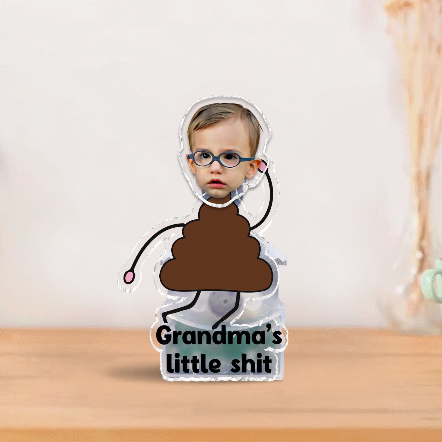 Grandma Little Sh*t - Gift for grandma - Personalized Custom Shaking Head