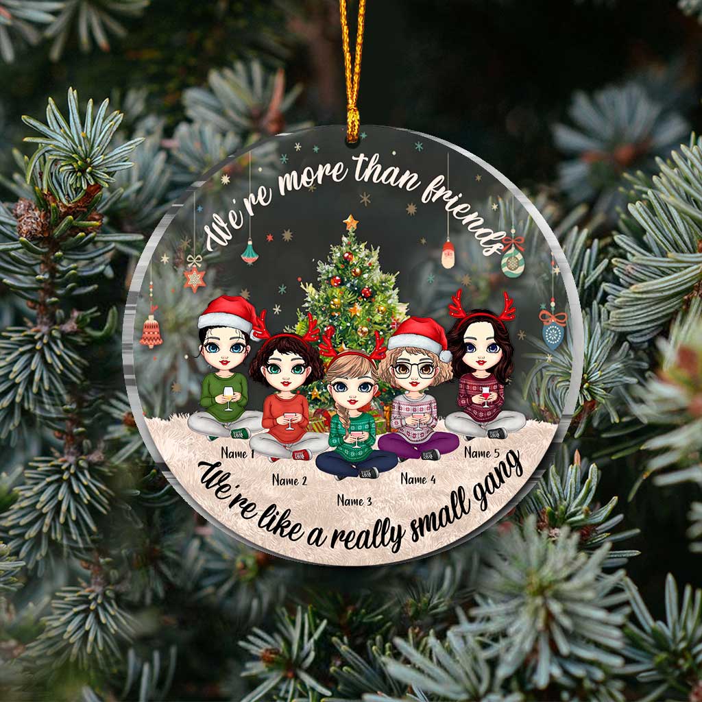 We're More Than Friends - Personalized Christmas Bestie Transparent Ornament