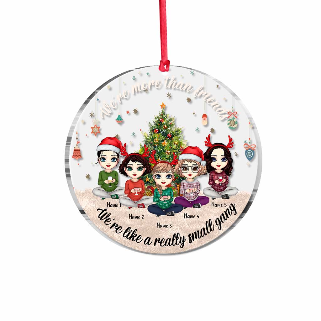 We're More Than Friends - Personalized Christmas Bestie Transparent Ornament