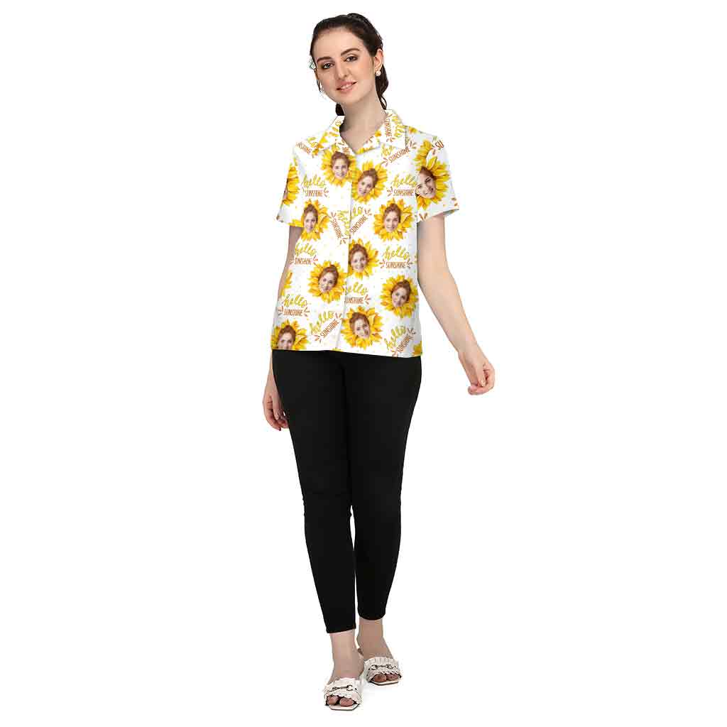 Hello Sunshine - Personalized Sea Lover Hawaiian Shirt
