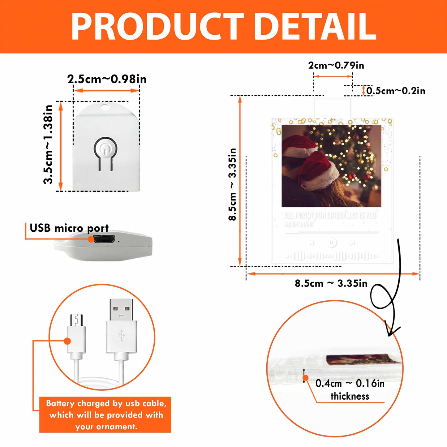 All I Want For Christmas Is You - Personalized Christmas Couple Shaped Led Acrylic Ornament