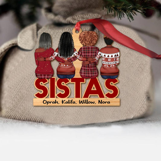 Sistas - Personalized Christmas Bestie Ornament