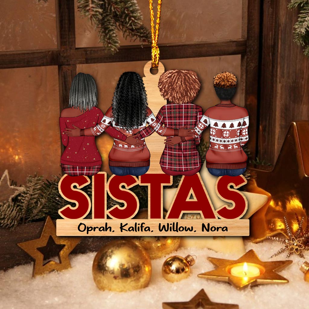 Sistas - Personalized Christmas Bestie Ornament