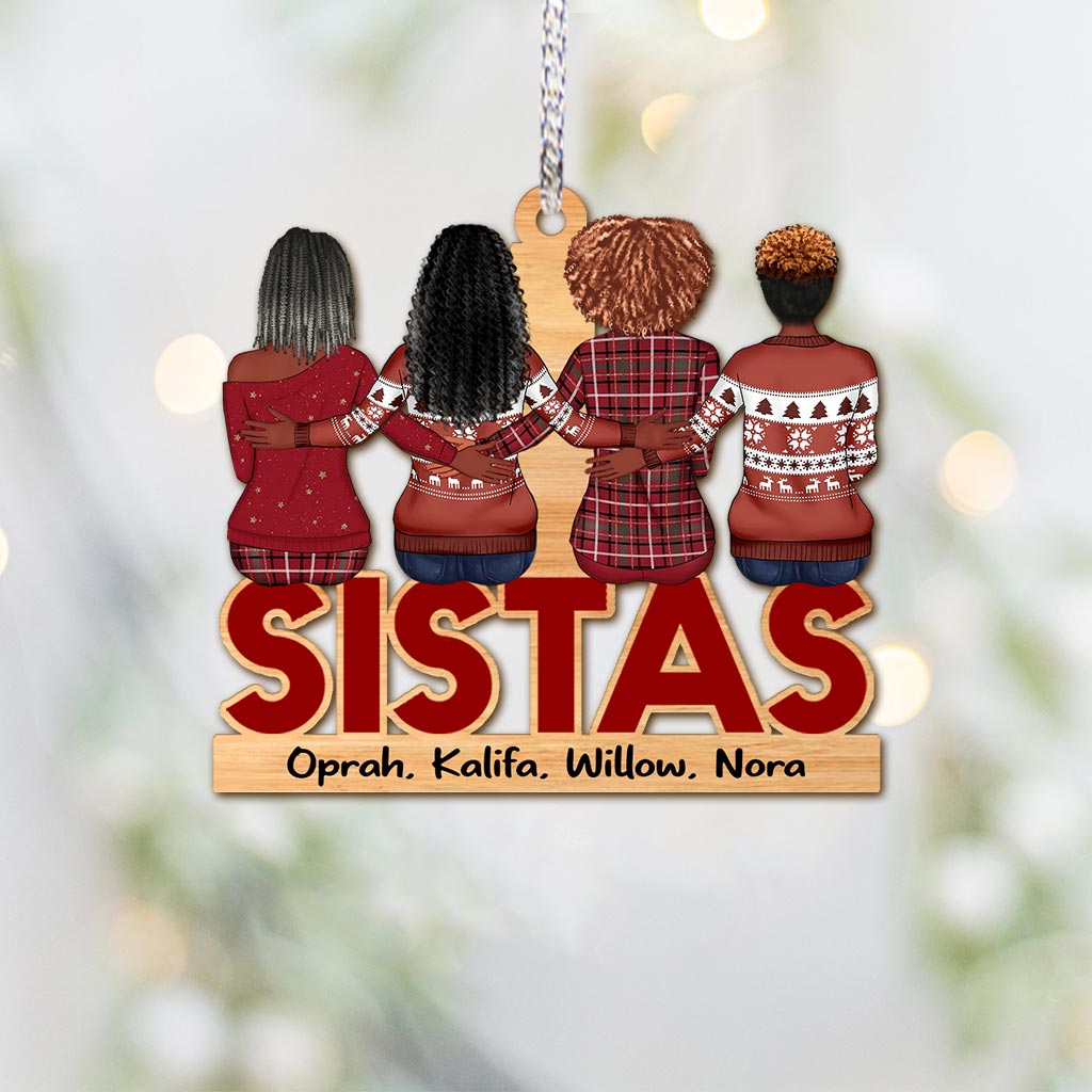 Sistas - Personalized Christmas Bestie Ornament