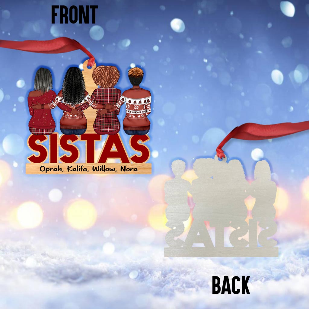 Sistas - Personalized Christmas Bestie Ornament
