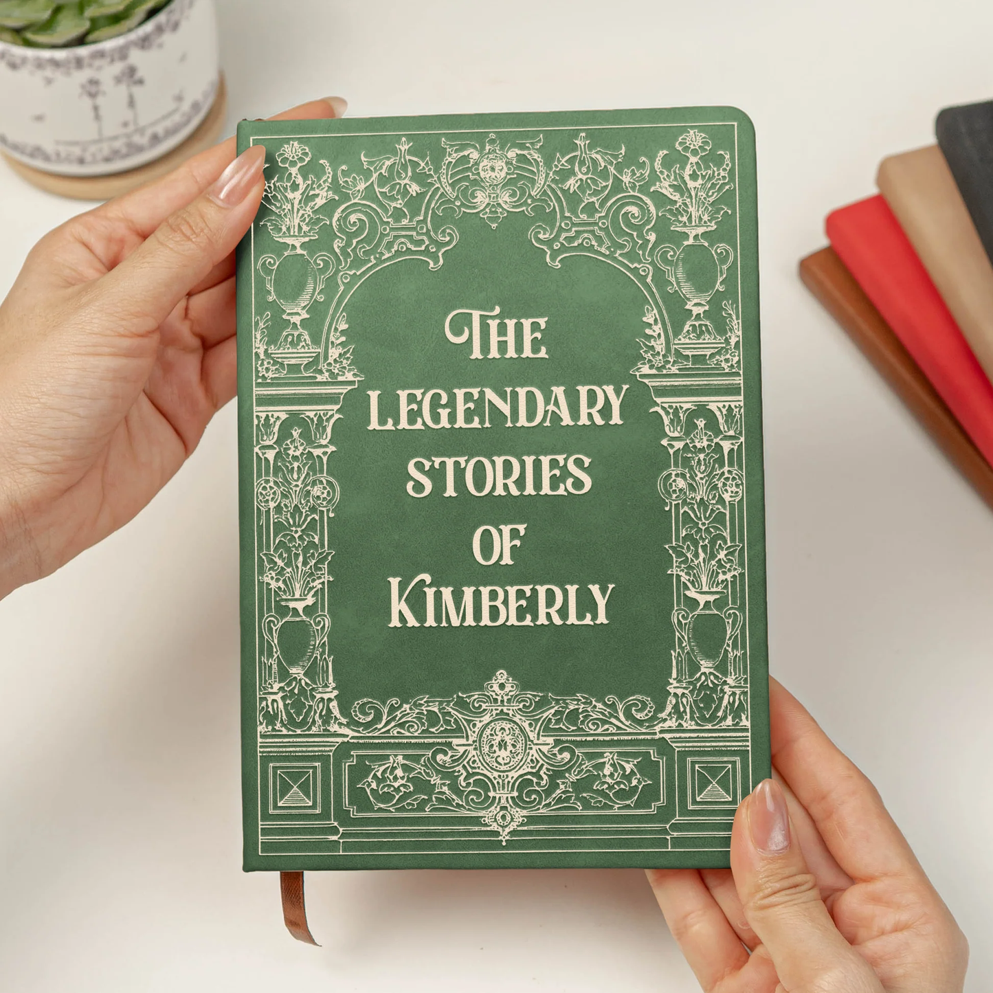 Personalized Leather Journal with Mythic Adventure Book Cover Look, A Creative Gift for Writers, Readers, and Dreamers