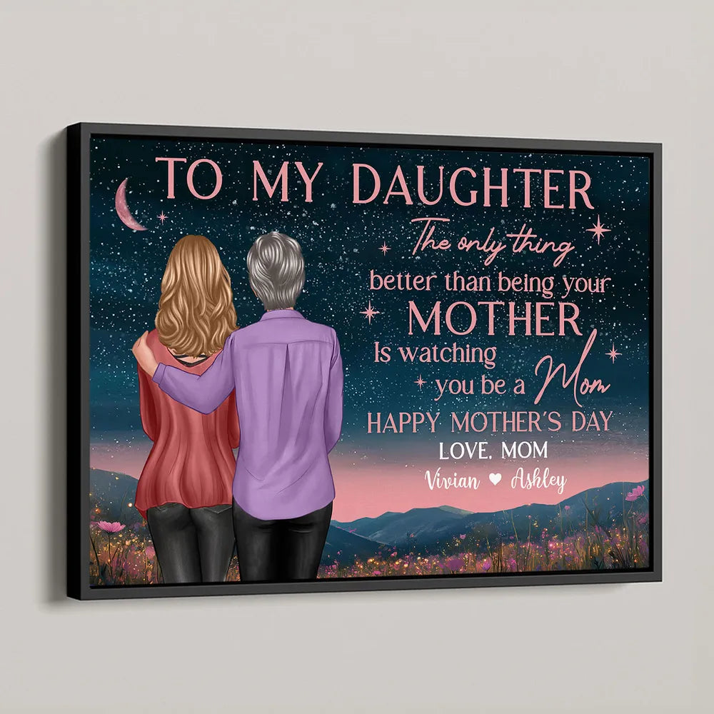 Personalized Mother's Day Poster/Canvas for Daughter - Custom Message