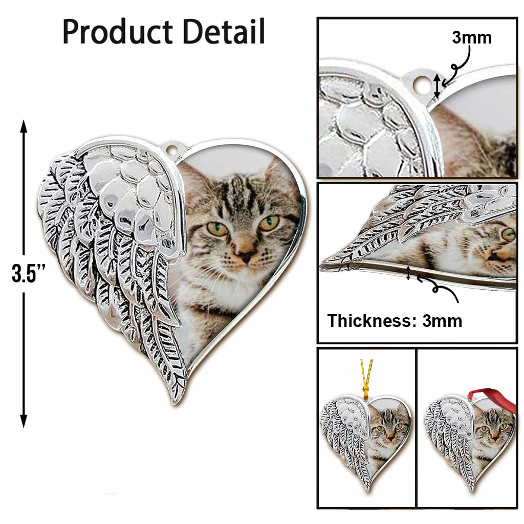 You Were My Favorite Hello and My Hardest Goodbye - Personalized Christmas Cat Ornament (Printed On Both Sides)