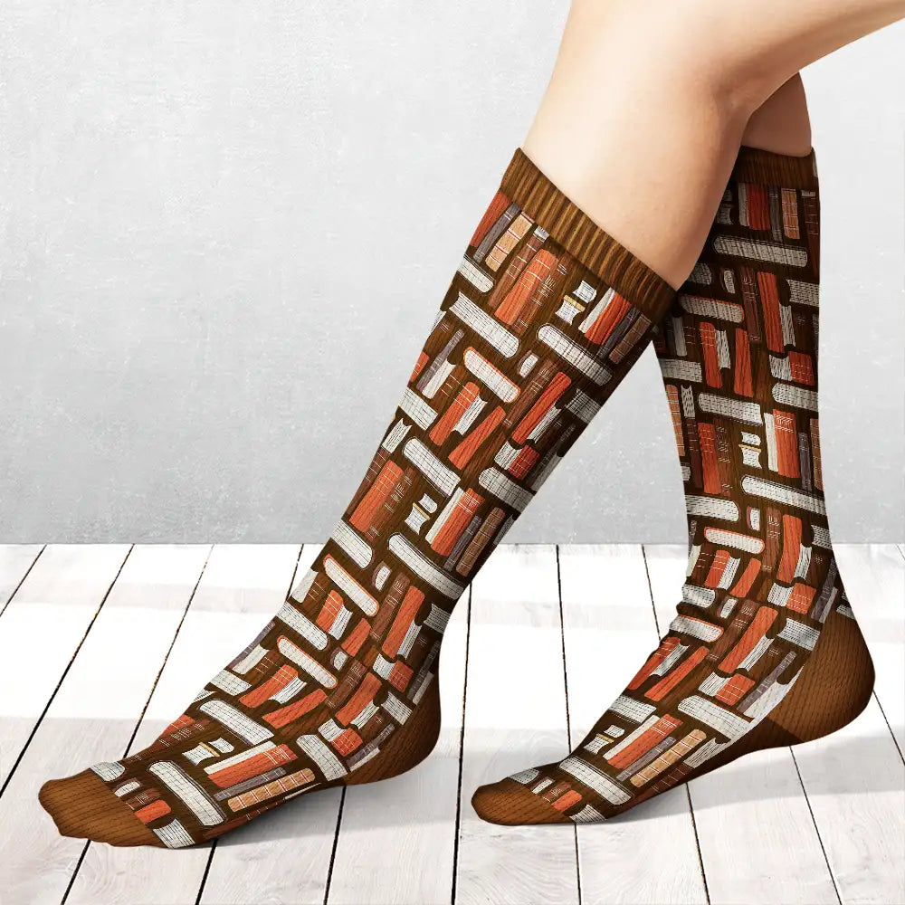 Custom Tube Socks for Women - Personalized Gift for Book Lovers