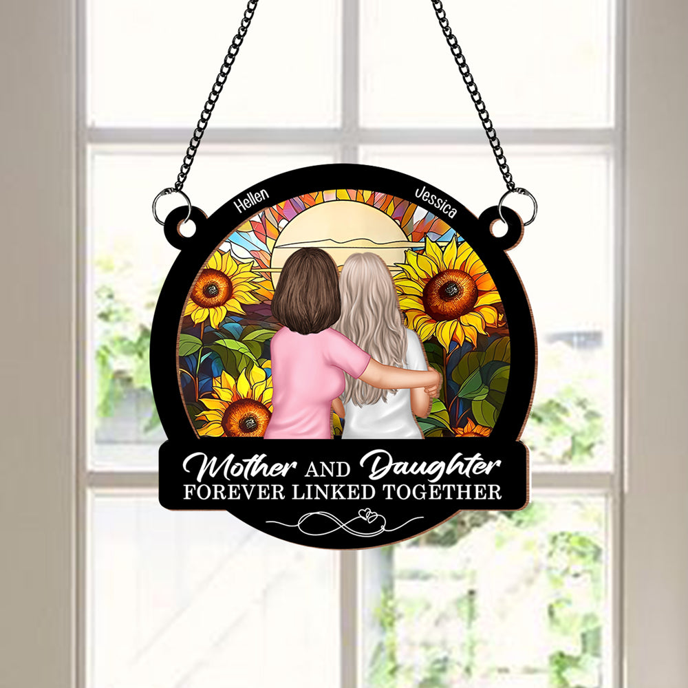 ‘Forever Linked Together’ Mother-Daughter Sunflower Ornament - Perfect Keepsake for Mom