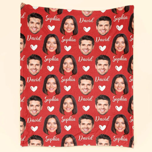 Personazlied Custom Couple Blanket - Gift For Husband/Boyfriend/Wife/Girlfriend