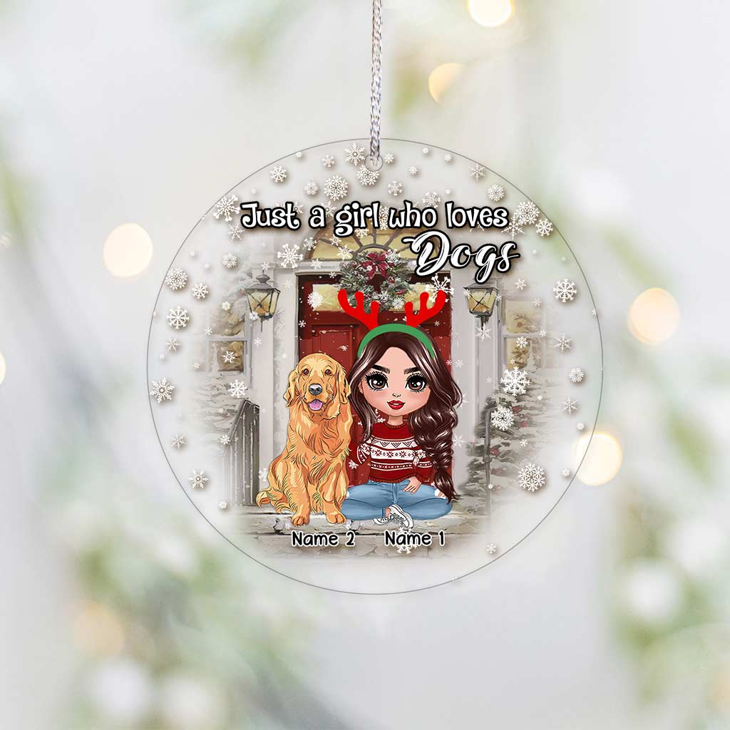 Life Is Better With Dogs - Personalized Christmas Dog Transparent Ornament