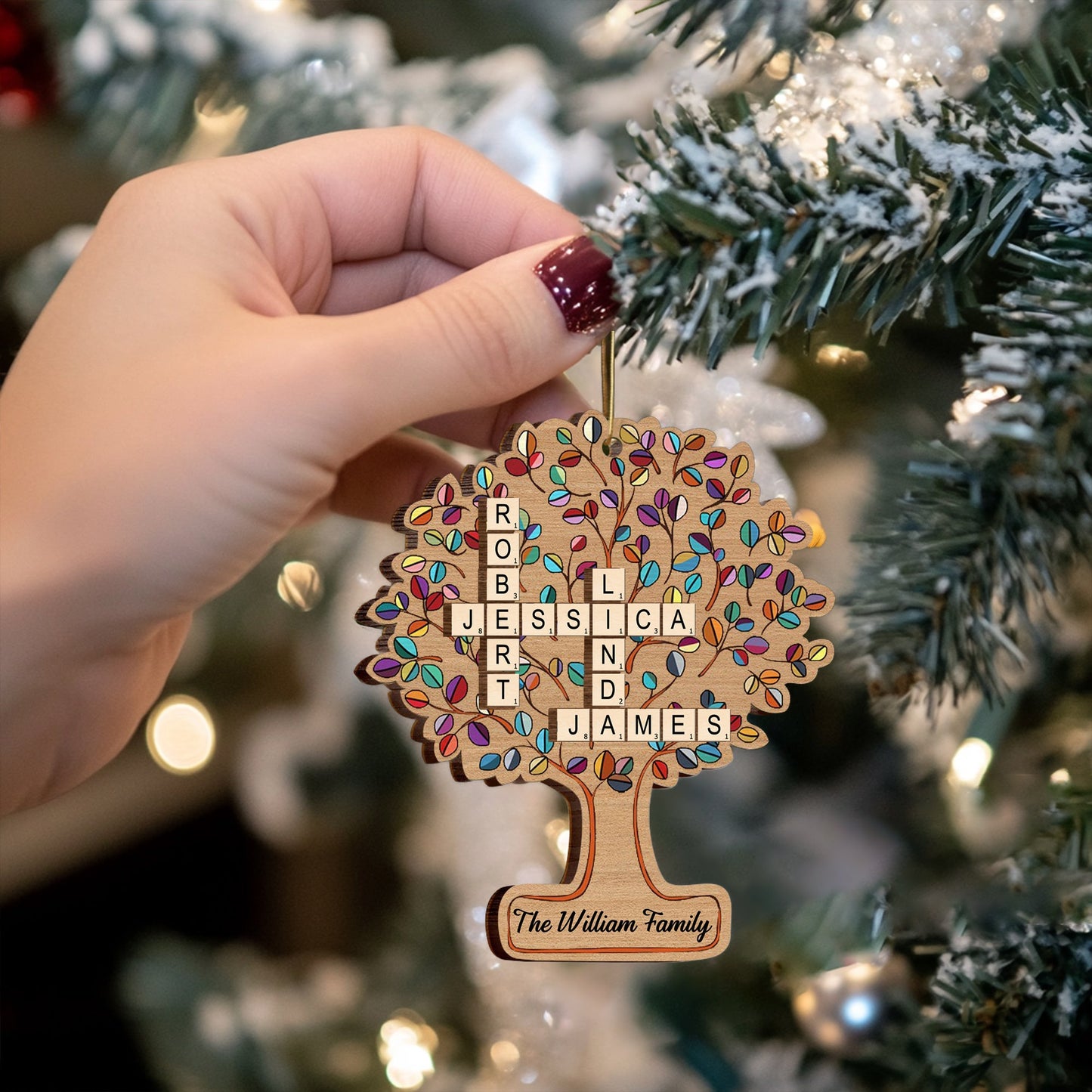 Personalized Family Tree Ornament - The Perfect Holiday Gift for Cherished Family Memories
