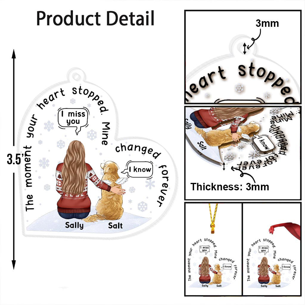 My Changed Forever - Personalized Christmas Dog Transparent Ornament