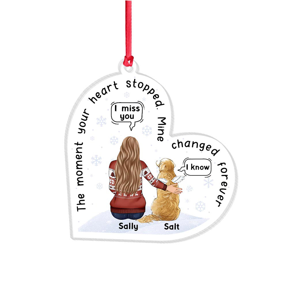 My Changed Forever - Personalized Christmas Dog Transparent Ornament