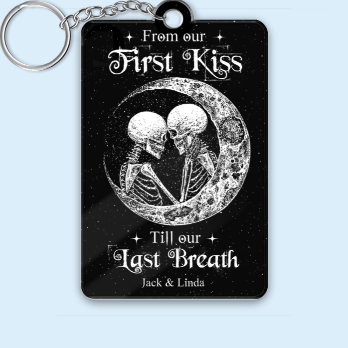 Gothic Couple Canvas – "I Love You to the Moon and Back" Romantic Home Decoration