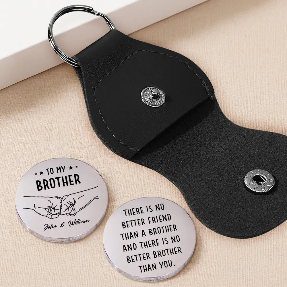 Pocket Hug for Brother, 'There Is No Better Friend Than a Brother' Message Token, Personalized Keepsake Gift