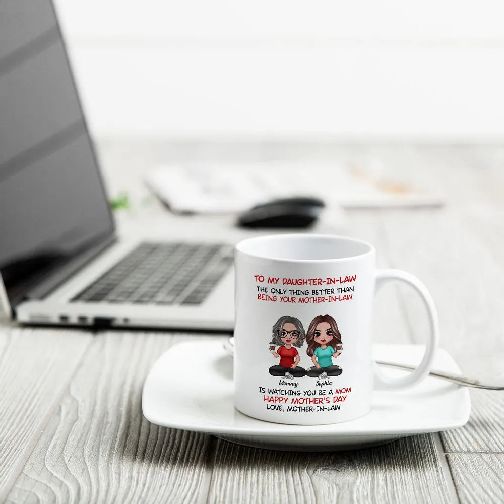 To My Daughter-In-Law Happy Mother’s Day Personalized Mug, Custom Keychain, Plaque & More, Heartfelt Gift from Mother-in-Law