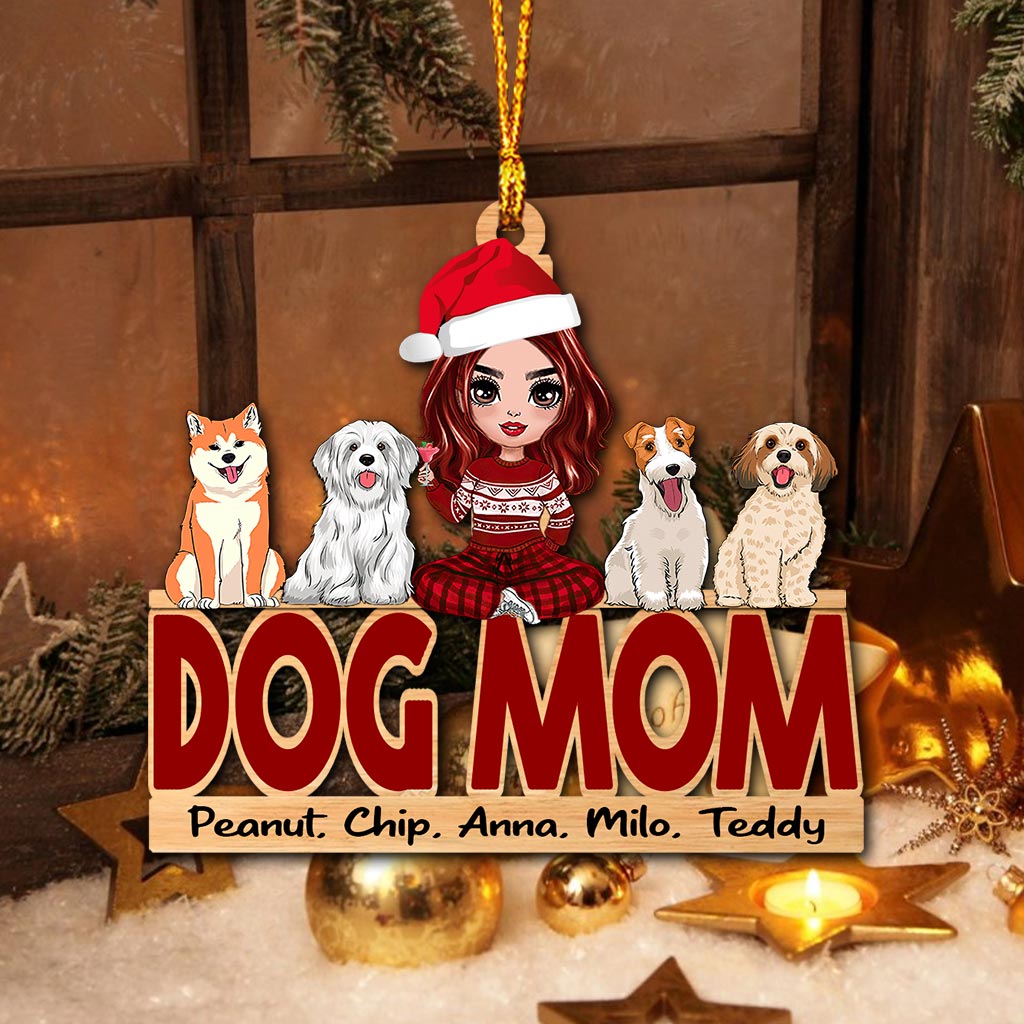Dog Mom - Personalized Christmas Dog Ornament