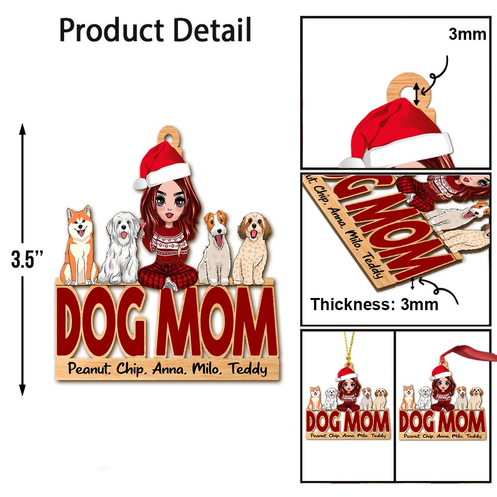 Dog Mom - Personalized Christmas Dog Ornament